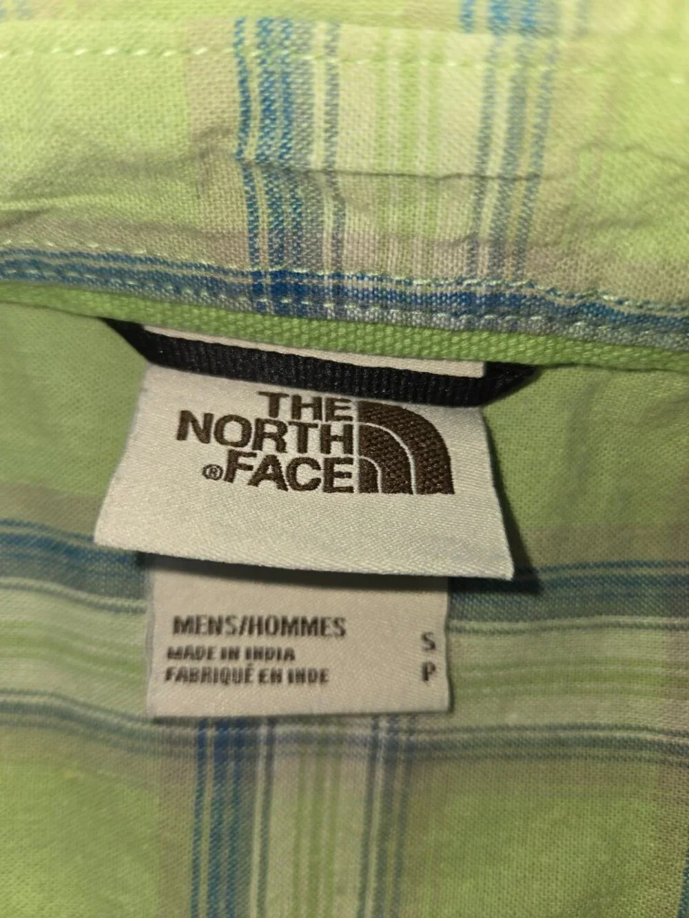 The North Face Mens Short Sleeve Green Shirt Small